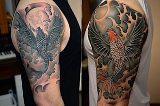 design professional tattoo and custom tattoo