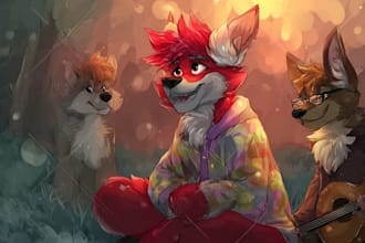 draw furry art, fursona, furry pfp, furry oc and anthro art