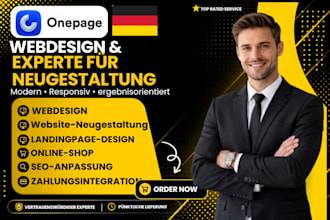 design onepage io website and landing page as onepage expert