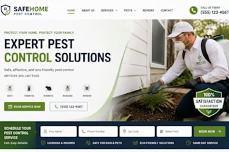 design wix pest control website exterminator termite rodent booking website