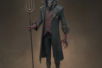 horror dark fantasy female male character desing