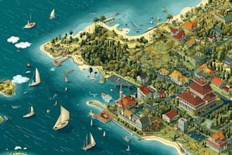 illustrate a vector map illustration