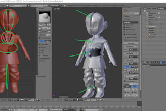 create 3d character modeling and stylized 3d character, rigging and animation