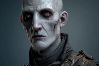horror vampire lord queen character desing
