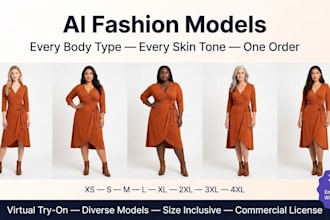 create ai fashion model photos with diverse body types virtual try on apparel