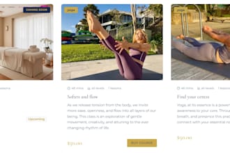 build a beautiful yoga and wellness website