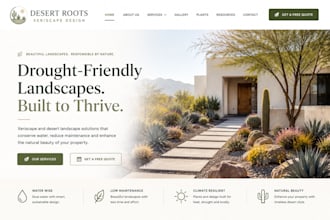 design squarespace xeriscape website drought landscape desert landscape website