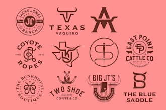 design western cattle brand logo design