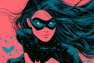 illustrate epic superhero action scenes and comic pages