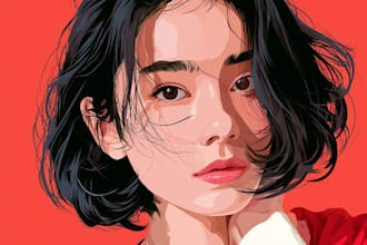 create cartoon vector portrait from photo