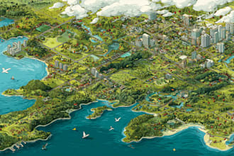 design a unique vector map, realistic or fantasy