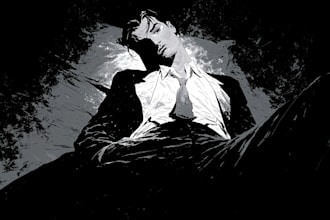 draw dark noir comic book and gothic character art