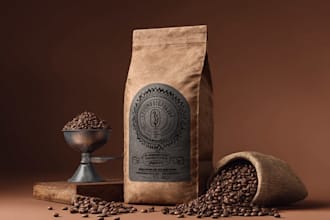 do coffee bag , label , product packaging ,pouch design