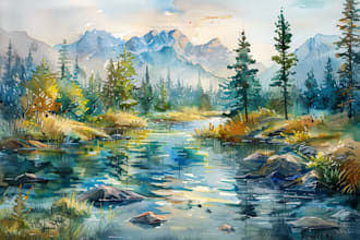 paint watercolor illustration and watercolor art