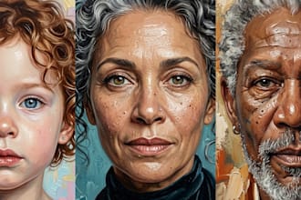 paint digital oil painting portraits