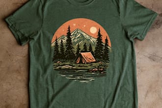 make vintage retro outdoor design for t shirt or logo
