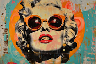 draw retro comic book, vintage poster vintage