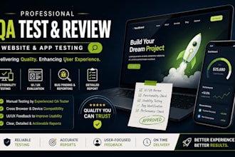 test websites android and IOS apps QA, manual, functionality, UX,UI testing