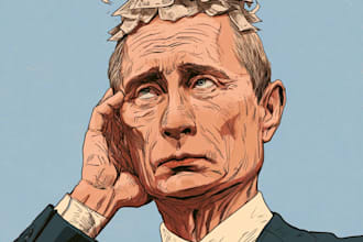 design an political or satirical cartoon art