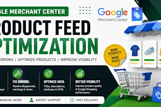 optimize product feed and fix gmc errors, gtin and disapproved products