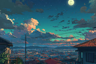 draw anime character with background