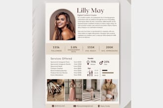 design fashion press kit influencer media kit speaker one sheet and press kit