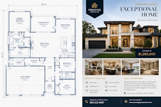design real estate flyers and architecture renders