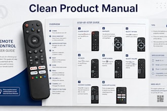 create product manuals, assembly instructions, user guides and technical visuals