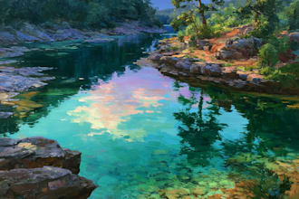 hand paint a custom landscape oil painting on canvas