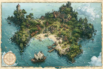 fantasy map illustration vector event map design tourist map