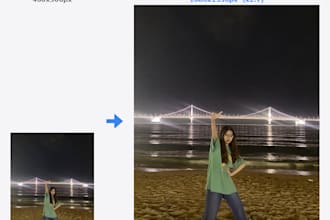 upscale, enhance and sharpen your low quality images