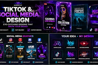 create eye catching tiktok graphics and social media designs