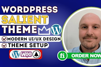 do salient wordpress theme, redesign and custom salient, enfold, bugs fixing, x
