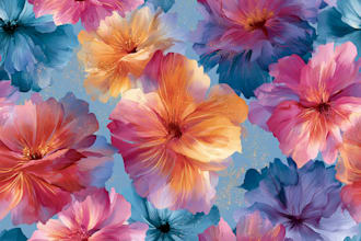 create exclusive floral watercolor seamless patterns