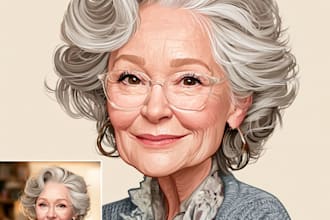 draw unique cartoon characters and caricature art