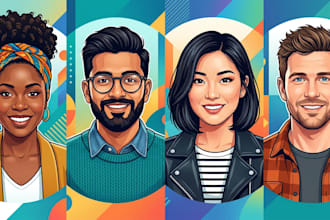 draw amazing vector cartoon portrait