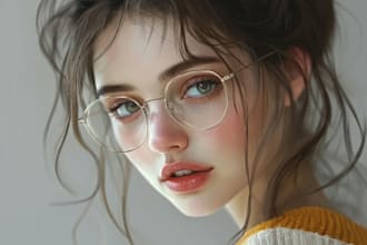paint a realistic digital portrait
