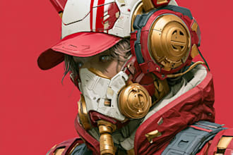 design unique futuristic mecha characters and robots