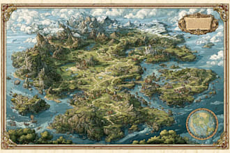 design vector map illustration, isometric map,