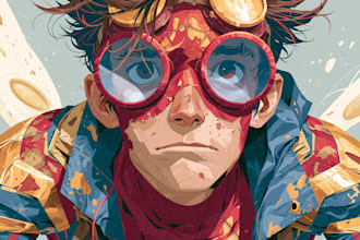 create epic superhero graphic novel art