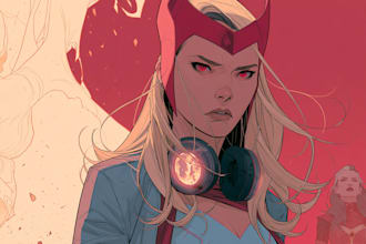 draw powerful superhero characters and action comic scenes