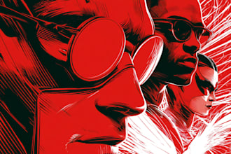 illustrate epic superhero action scenes and comic pages