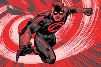 draw custom comic book illustrations and superhero artwork