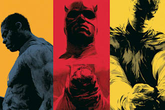 create dynamic superhero comic art and graphic novel pages