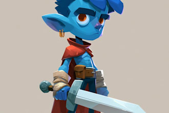 draw 2d game character illustration
