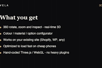 build an interactive 3d product configurator or 3d viewer for your website