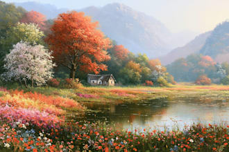 design custom oil painting landscape and nature art