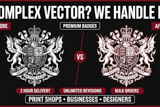 redraw logo to vector, convert image to vector, , vector tracing, vectorize