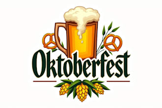 do awesome oktoberfest beer t shirt logo design