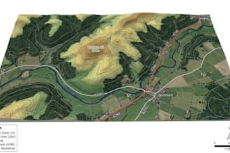create gis mapping, contour map, topographic map, elevation map, arcgis and qgis